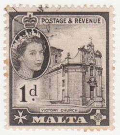 Мальта Мальта ^/--/^ Мальта  1956 г..№ 238 гашеная ^_^^^ Мальта 1956 р. No 238 гашена - фото фото фото