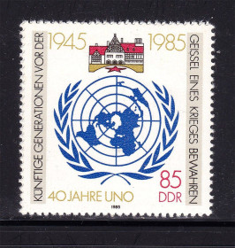 НДР, ФРН ГДР, ФРГ ^/--/^ ГДР / DDR  1985 г  MNH - ООН ^_^^^ DDR 1985 MNH - ООН - фото фото фото