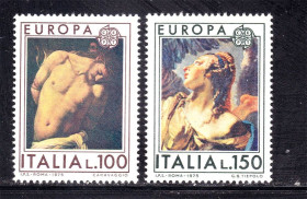 Італія, Ватикан Италия, Ватикан ^/--/^ Италия  1975 г  MNH -  ЕВПРПА СЕПТ / EUROPA  CEPT - искусство ^_^^^ Італія 1975 р MNH - ЄВПРПА СЕПТ / EUROPA CEPT - мистецтво - фото фото фото