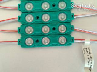 Світлодіодні стрічки, блоки живлення, контролери Светодиодные ленты, блоки питания, контроллеры ^/--/^ Светодиодный LED модуль SMD 2835-3 G зелёный с линзой IP /--/ 65 ^_^^^ Світлодіодний LED модуль SMD 2835-3 G зелений з лінзою IP /--/ 65 - фото фото фото