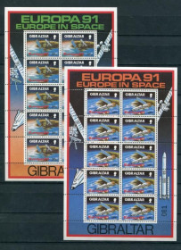 Освоєння космосу Освоение космоса ^/--/^ Гибралтар Gibraltar Space Klbg.613-14 Europa MNH ^_^^^ Гібралтар Gibraltar Space Klbg.613-14 Europa MNH - фото фото фото
