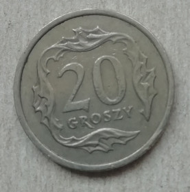 Сучасна (після ) Современная (после ) ^/--/^ Польша 20 грош   1992 ^_^^^ Польща 20 грош 1992 - фото фото фото