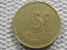Бельгія Бельгия ^/--/^ Бельгия 5 франков 1986 года /BELGIE/ #3656 ^_^^^ Бельгія 5 франків 1986 року / BELGIE / # 3656 - фото фото фото