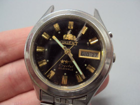 Годинники Часы ^/--/^ Мужские наручные часы Orient 21 jewels Japan Ориент календарь Япония с браслетом не на ходу №14707 ^_^^^ Чоловічі наручний годинник Orient 21 jewels Japan Орієнт календар Японія з браслетом не на ходу No 14707 - фото фото фото