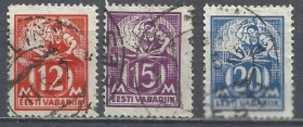Балтійські країни Балтийские страны ^/--/^ Эстония 1925 стандарт профессии кузнец 3 /--/ м.гаш. ^_^^^ Естонія 1925 стандарт професії коваль 3 /--/ м. гаш. - фото фото фото