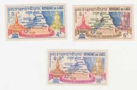 Лаос Лаос ^/--/^ Лаос  1964  г.№  136-138  ** серия ^_^^^ Лаос 1964 р. No 136-138 ** серія - фото фото фото