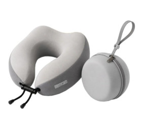 Подушки Подушки ^/--/^ Лот Подушка дорожня ортопедична TRAVEL Memory Foam сіра з кейсом+маска для сну+беруші ^_^^^ Лот Подушка дорожная ортопедическая TRAVEL Memory Foam серая с кейсом+маска для сна+беруши - фото фото фото