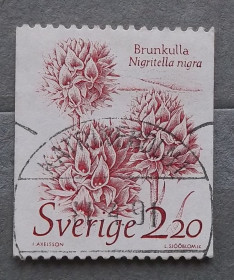 Флора Флора ^/--/^ Швеция 1985 г - Нигрителла черная  (Nigritella nigra) ^_^^^ Швеція 1985 — Нігрітелла чорна (Nigritella nigra) - фото фото фото