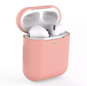 Навушники, гарнітури Наушники, гарнитуры ^/--/^ Чехол для наушников Apple Airpods 1 / 2 Персиковый ^_^^^ Чехол для навушників Apple Airpods 1 / 2 Персиковий - фото фото фото