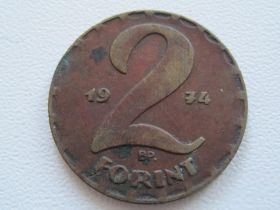Угорщина Венгрия ^/--/^ Венгрия 2 форинта 1974 года #18182 ^_^^^ Угорщина 2 форинта 1974 року #18182 - фото фото фото
