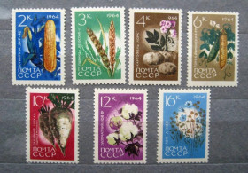 СРСР - СССР - ^/--/^ СЕЛЬСКОХОЗЯЙСТВЕННЫЕ КУЛЬТУРЫ = 1964 р. = СССР - СРСР = негаш. ^_^^^ Сільсько-господарські культури = 1964 р. = СРСР - СРСР = негаш. - фото фото фото