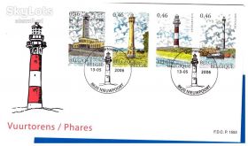 Європа Европа ^/--/^ Флот . Бельгия 2006 г . - конверт  -  с/гашение - 2 /--/ а скана - маяки ^_^^^ Бельгія 2006 р. - конверт - с/гашення - 2 /--/ а скана - маяки - фото фото фото