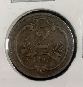 Австро-Угорщина Австро-Венгрия ^/--/^ Aвстро-Угорщина.  2 гелери 1897 р ^_^^^ Австро-Угорщина. 2 гелери 1897 р - фото фото фото