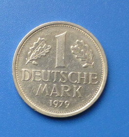 НДР, ФРН ГДР, ФРГ ^/--/^ Німеччина          (ФРН) - 1 марка 1979 р          (F) ^_^^^ Германия (ФРГ) - 1 марка 1970 г (F) - фото фото фото