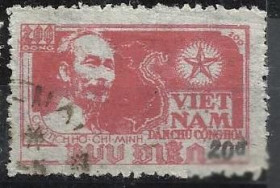 В'єтнам Вьетнам ^/--/^ Вьетнам 1954 Хо Ши Мин надп. 20 д 1 /--/ м.гаш. ^_^^^ В'єтнам 1954 Хо Ши Мін надп. 20 д 1 /--/ м.гаш. - фото фото фото