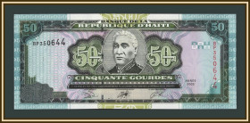 Карибський басейн Карибский бассейн ^/--/^ Гаити 50 гурдов 2003 P-267  (267 /--/ b) UNC ^_^^^ Гаїті 50 гурдів 2003 P-267 (267 /--/ b) UNC - фото фото фото