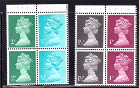 Великобританія Великобритания ^/--/^ Великобритания  1971 г MNH - HM QE-II -  стандарт - 8 марок  ( из буклета ) ^_^^^ Великобританія 1971 р MNH - HM QE-II - стандарт - 8 марок (з буклету) - фото фото фото