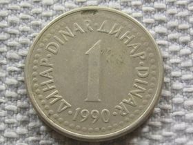Югославія Югославия ^/--/^ Югославия 1 динар 1990 года #3790 ^_^^^ Югославія 1 динар 1990 року #3790 - фото фото фото