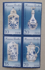 Мистецтво Искусство ^/--/^ ГДР 1989 г - 250-летие Майсенского фарфора, негаш ^_^^^ НДР 1989 р - 250-річчя Майсенського порцеляни, негаш - фото фото фото