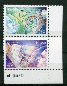 Освоєння космосу Освоение космоса ^/--/^ Исландия  Iceland Space 1991 Mi 742-743  Europa CEPT  MNH ^_^^^ Ісландія Iceland Space 1991 Mi 742-743 Europa CEPT MNH - фото фото фото