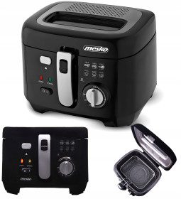 Фритюрниці Фритюрницы ^/--/^ Фритюрниця Mesko MS 4908 black — 2.5 л, 1800 Вт, з регулюванням температури ^_^^^ Фритюрница Mesko MS 4908 black — 2.5 л, 1800 Вт, с регулированием температуры - фото фото фото