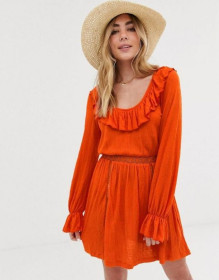 Сукні Платья ^/--/^ Бохо сукня asos з оборками плетені гачком вставки кроше помара... ^_^^^ Бохо платье asos с оборками плетеные крючком вставки кроше помара... - фото фото фото