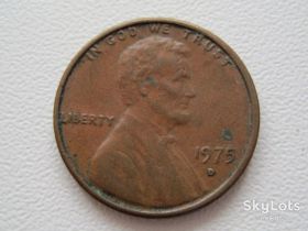 Обігові Обиходные ^/--/^ США 1 цент 1975 года D #20531 ^_^^^ США 1 цент 1975 року D #20531 - фото фото фото