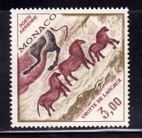 Фауна Фауна ^/--/^ Фауна . Монако 1970 г  MNH - наскальные рисунки - пещеры Ласко ^_^^^ Монако 1970 MNH - наскальні малюнки - печери Ласко - фото фото фото