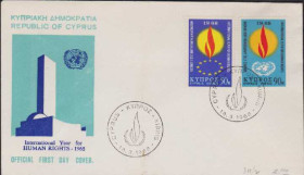 Європа Европа ^/--/^ Кипр 1968 ГОД ПРАВ ЧЕЛОВЕКА СВОБОДЫ ГРАЖДАН ГРАЖДАНСКОЕ ОБЩЕСТВО ЮСТИЦИЯ КПД Mi.305-306 ^_^^^ Кіпр 1968 рік прав людини свободи громадян Громадянське суспільство Юстиція ККД Mi.305-306 - фото фото фото