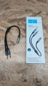 Кабелі Кабели ^/--/^ Лот Кабель HOCO UPA /--/ 21 Jack 3.5 - Jack 3.5 plug + Jack 3.5 plug  (0.25 /--/ М) Сірий ^_^^^ Лот Кабель HOCO UPA /--/ 21 Jack 3. 5 - Jack 3. 5 plug + Jack 3.5 plug (0.25 /--/ М) Серый - фото фото фото