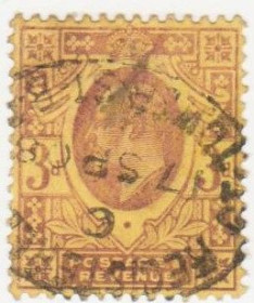 Великобританія Великобритания ^/--/^ Англия   1902 г..№ 107 гашеная ^_^^^ Англія 1902 р. No 107 гашена - фото фото фото