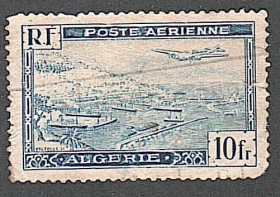 Алжир Алжир ^/--/^ Алжир  (1946) Колония Франции. Авиапочта. Аэропорт Алжира. Самолёт ^_^^^ Алжир (1946) Колонія Франції. Авіапошта. Аеропорт Алжиру. Літак - фото фото фото