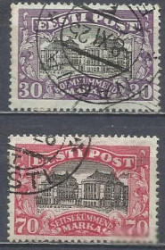 Балтійські країни Балтийские страны ^/--/^ Эстония 1924 стандарт театр Таллинн 2 /--/ м.гаш. ^_^^^ Естонія 1924 стандарт театр Таллінн 2 /--/ м.гаш. - фото фото фото