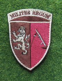 Інше Другое ^/--/^ Шеврон 24-й омб MILITES REGUM Воины короля № 3113 ^_^^^ Шеврон 24-й омб MILITES REGUM Воїни короля No 3113 - фото фото фото