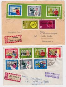 Європа Европа ^/--/^ ZM Европа ГДР 1967 г - 2 /--/ а конверта ^_^^^ ZM Європа НДР 1967 р - 2 /--/ а конверта - фото фото фото